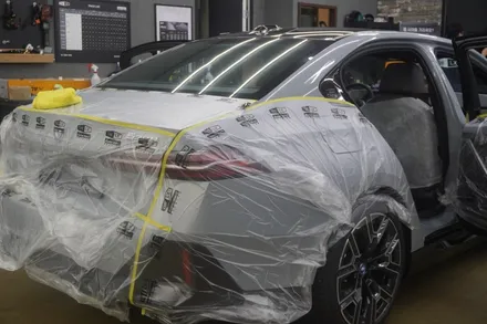 인천썬팅/서구틴팅맛집/신차패키지/BMW 530e(G60)M Spt 브루클린 그레이 메탈릭, 솔라가드프리미엄 퀀텀 28%, 14%, 유리막코팅, 생활보호ppf