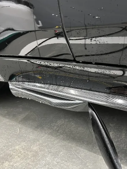 벤츠 GT63 크롬죽이기 가니쉬 무광 메탈릭실버, 사이드미러 STEK카본PPF