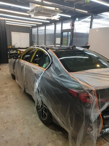 BMW 530i 루마 버텍스900 썬팅 시공 과정