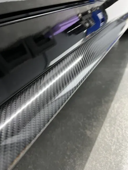 벤츠 GT63 크롬죽이기 가니쉬 무광 메탈릭실버, 사이드미러 STEK카본PPF