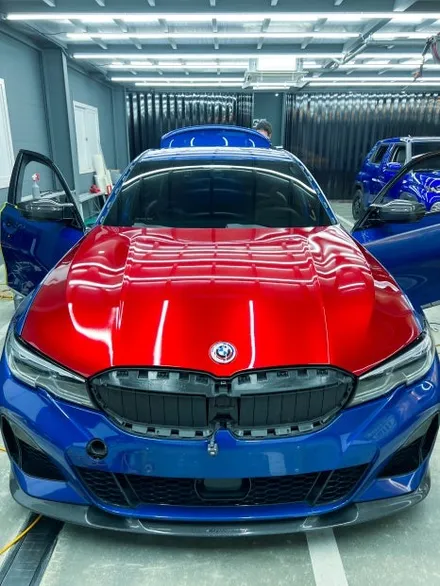 가장 완벽한 3시리즈 M340i 전체랩핑 이노즈텍 뱀파이어레드