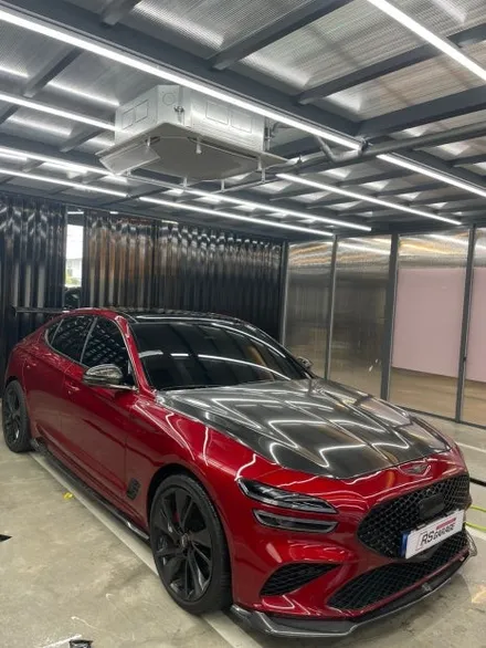 제네시스 신형 G70 본넷 스텍(PPF) 카본PPF 시공.