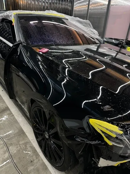 벤츠E카브리올레 랩핑제거 후 전체 블랙PPF