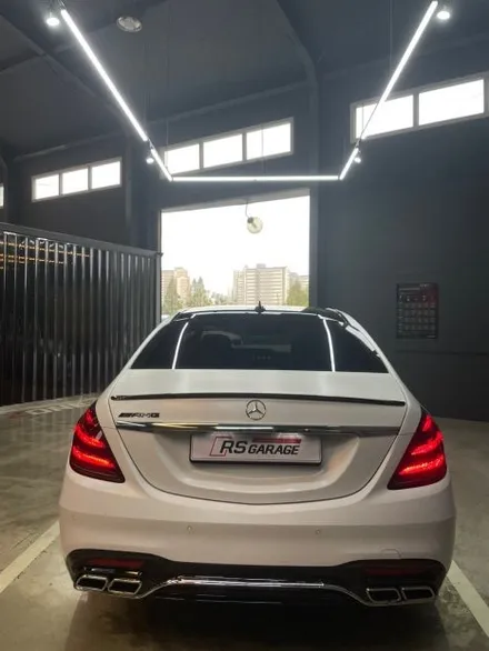 벤츠 S63amg 에이버리 사틴화이트 전체랩핑