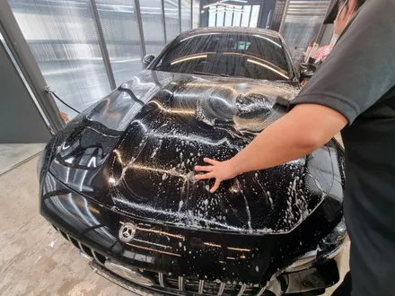 벤츠 GT63 크롬죽이기 가니쉬 무광 메탈릭실버, 사이드미러 STEK카본PPF
