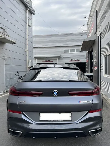 BMW x6 m50d 전체랩핑 재시공, 헤드라이트PPF. 에이버리 사틴 다크그레이