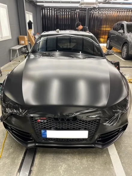 실패 없는 사틴계열 랩핑 아우디 RS5 전체랩핑 에이버리 사틴블랙