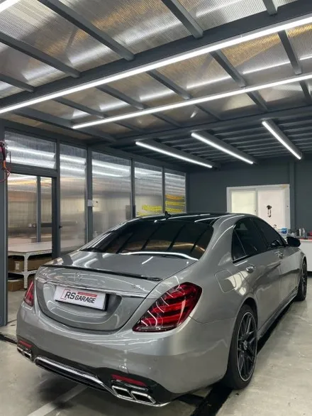 벤츠 S63amg 에이버리 사틴화이트 전체랩핑
