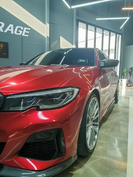 가장 완벽한 3시리즈 M340i 전체랩핑 이노즈텍 뱀파이어레드