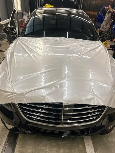 남양주 랩핑 벤츠 S클래스 S500 에이버리 화이트 전체랩핑