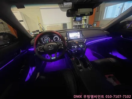 일산 혼다 어코드 DMX 비노출 엠비언트 무드등 + 도어포켓 + 풋무드등 + 도어스커프 시공했어요. (탄현,대화,주엽,운정,교하 동호회협력업체) / 김포,일산,고양