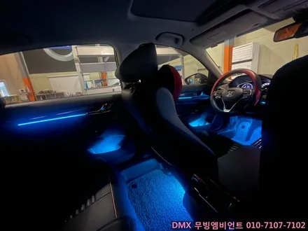 일산 혼다 어코드 DMX 비노출 엠비언트 무드등 + 도어포켓 + 풋무드등 + 도어스커프 시공했어요. (탄현,대화,주엽,운정,교하 동호회협력업체) / 김포,일산,고양