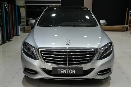 평택랩핑 벤츠S400 에이버리 유광화이트 전체랩핑 시공 / 평택시 칠괴동