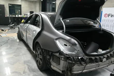 평택 벤츠 협력점 / 벤츠 S350d 랩핑제거 후 사틴다크그레이 전체랩핑 및 AMG바디킷교체 진행!! / 평택시 칠괴동
