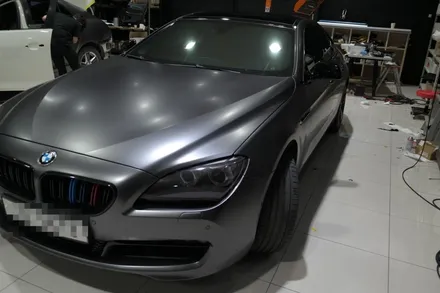 천안 평택랩핑으로 사고수리후 완벽한모습으로 탈바꿈해보자!!BMW640D 사틴다크그레이 전체랩핑!! / 평택시 칠괴동