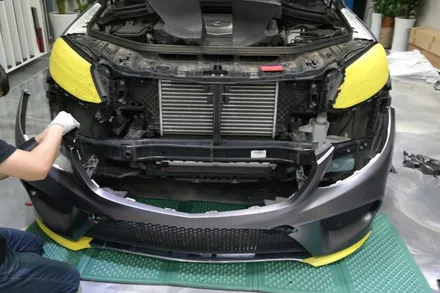 벤츠랩핑 GLE 350d 3M1080 사틴다크그레이 전체랩핑시공 / 평택시 칠괴동