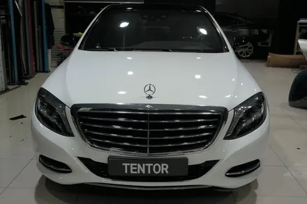 평택랩핑 벤츠S400 에이버리 유광화이트 전체랩핑 시공 / 평택시 칠괴동