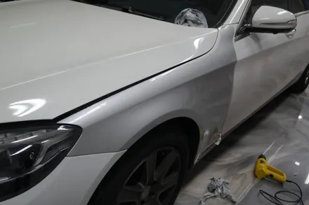 평택 벤츠 협력점 / 벤츠 S350d 랩핑제거 후 사틴다크그레이 전체랩핑 및 AMG바디킷교체 진행!! / 평택시 칠괴동