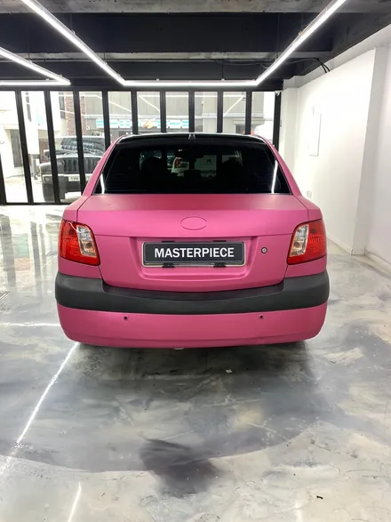 [MASTERPIECE] 기아 프라이드 에이버리 매트 (무광) 메탈릭 핑크 전체 랩핑 + 3M 2080 유광 블랙 루프 랩핑 시공 (고양시 덕양구 삼송 원흥 일산) / 고양,일산,김포,파주