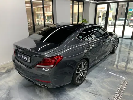 [MASTERPIECE] 제네시스 G70 페인트가루제거 + 광택 + 블락포디 스카이블루 썬팅 + 클리프디자인 부분 PPF 시공 (고양시 덕양구 삼송 원흥 일산 ) / 고양,일산,김포,파주