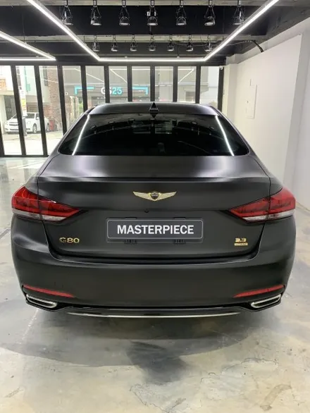 [MASTERPIECE] 제네시스 G80 에이버리 사틴 (반무광) 블랙 전체 랩핑 시공 (고양시 덕양구 삼송 원흥 일산) / 고양,일산,김포,파주