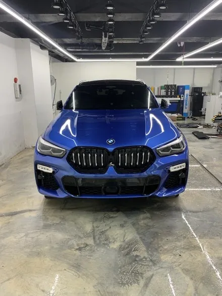 BMW X6 M50D 에이버리 반무광(사틴) 블랙 전체랩핑+ 3M 2080 유광 블랙 크롬죽이기 / 크롬딜리트 / 블랙팩 랩핑 시공 (고양시 덕양구 삼송 원흥 일산) / 고양시 덕양구 삼송동