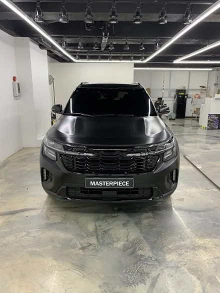 [MASTERPIECE] 기아 셀토스 에이버리 반무광 (사틴) 블랙 전체 랩핑 +3M 2080 유광 블랙 크롬 죽이기 랩핑 시공 (고양시 덕양구 삼송 원흥 일산) / 고양,일산,김포,파주