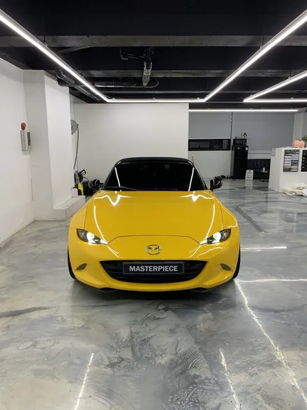 [MASTERPIECE] 마쯔다 MX5 에이버리 유광 다크 옐로우 전체 랩핑 + 실내 랩핑 시공 (고양시 덕양구 삼송 원흥 일산) / 고양,일산,김포,파주