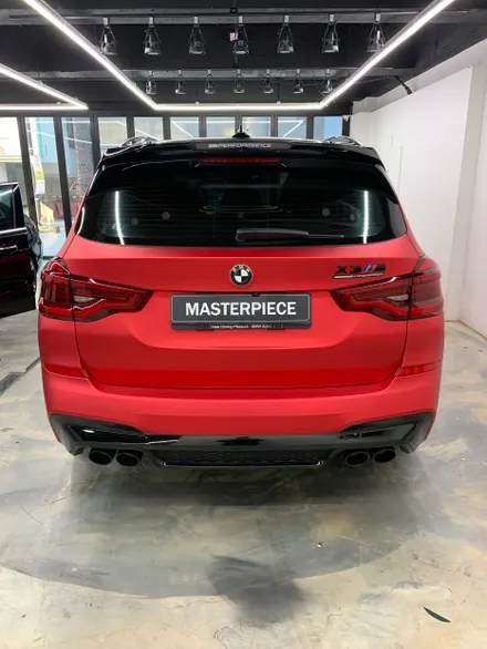 [MASTERPIECE] BMW X3M 비닐프로그 프리즈매틱 레드 전체 랩핑 + 캘리퍼 도색 + 바디킷 장착 시공 (고양시 덕양구 삼송 원흥 일산) / 고양,일산,김포,파주