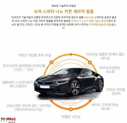 강원도 태백 쏘렌토 썬팅 시공(레인보우V90 반반사 틴팅) / 태백시 화전동