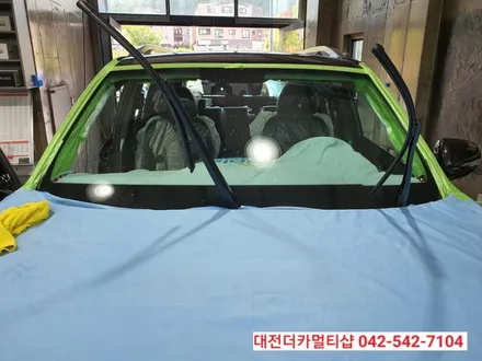 신차G4렉스턴 글라스틴트 반사썬팅으로 멋내기