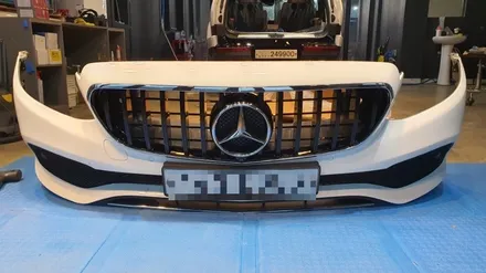 벤츠E300 W213 틴팅재시공은 글라스틴트 선셋 반사필름으로 완성 with 벤츠W213 세로그릴 교체