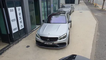 대전썬팅 / 벤츠C63AMG 전면썬팅재시공 켈란CR카멜레온썬팅