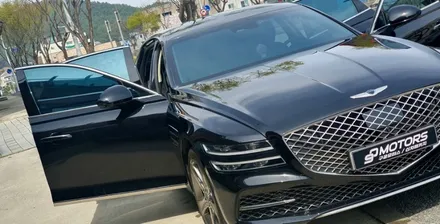 대전 글라스틴트 레이니블루 반사썬팅은 G80 비크블랙 색상에 잘 어울려요