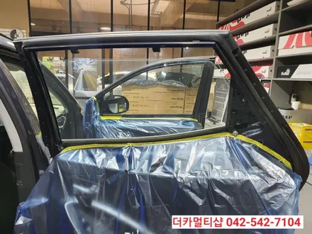 싼타페DM썬팅재시공 솔라가드 새턴 전문시공점 더카멀티샵에서 전면유리교체와 썬팅을 한번에