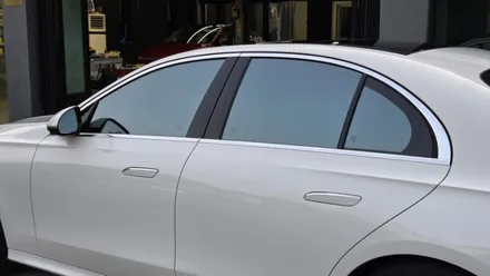 벤츠E200(W214) 대전신차검수와 블루반사썬팅 / 블락포디 스카이블루