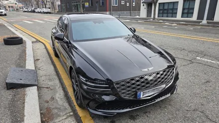 제네시스G80 비크블랙 / 글라스틴트 레이니블루 틴팅