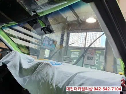 신차G4렉스턴 글라스틴트 반사썬팅으로 멋내기