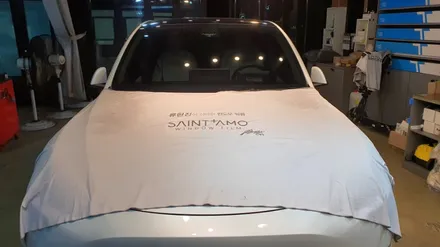 테슬라 모델Y 세인트아모노블 전면썬팅재시공/대전 세인트아모 프리미엄 마스터스퀘어/90모터스