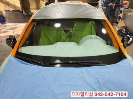 대전 글라스틴트 레이니블루전문 더카멀티샵에서 스팅어 신차검수 및 썬팅,블랙박스 장착