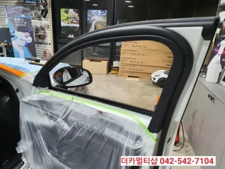 대전 글라스틴트 레이니블루전문 더카멀티샵에서 스팅어 신차검수 및 썬팅,블랙박스 장착