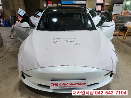 대전 테슬라 모델3썬팅 재시공 전문썬팅샵 더카멀티샵에서 세인트아모 아쿠아82 시공기