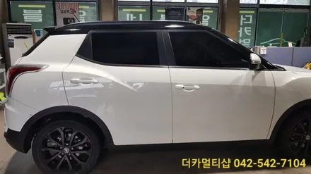 티볼리 썬팅 재시공은 대전더카멀티샵이 잘해요^^