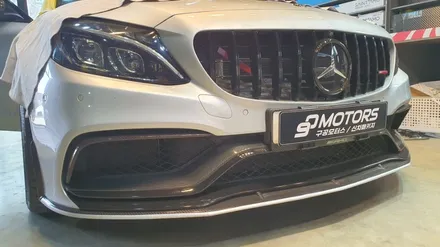 대전썬팅 / 벤츠C63AMG 전면썬팅재시공 켈란CR카멜레온썬팅