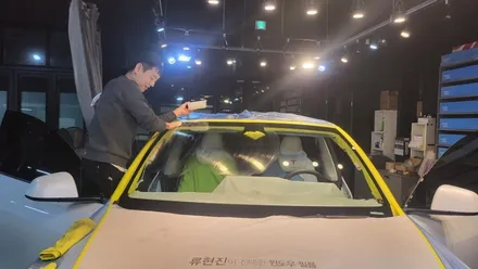 테슬라 모델Y 세인트아모노블 전면썬팅재시공/대전 세인트아모 프리미엄 마스터스퀘어/90모터스