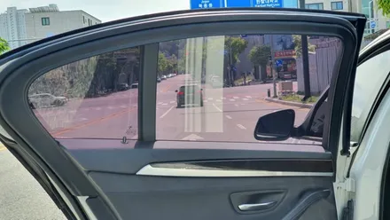 대전썬팅 BMW520D F10 세인트아모 스퍼터 반사썬팅으로 재시공하고 블랙박스 교체