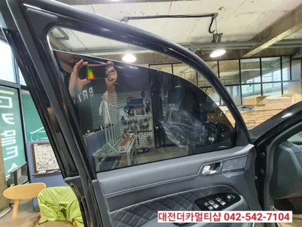 신차G4렉스턴 글라스틴트 반사썬팅으로 멋내기