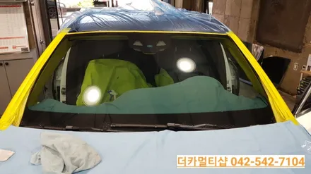 벤츠E300 W213 전면썬팅 재시공도 대전더카멀티샵