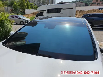 제네시스G80스포츠/전면썬팅 글라스틴트 레이니블루 열반사썬팅/대전더카멀티샵