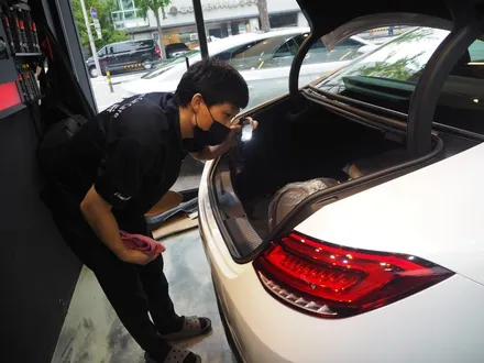 벤츠 CLS 300d!! 글라스틴트 슈어X+옵틱W 믹스 시공 조합으로 / 강남 송파 서초